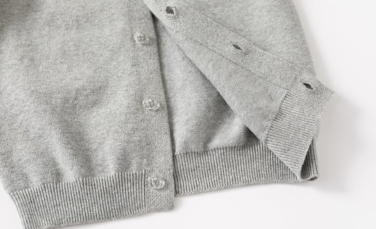 warmstraw Little Boys U-Neck Cardigan Button-up Knit Sweater Casual Outerwear - Image 5